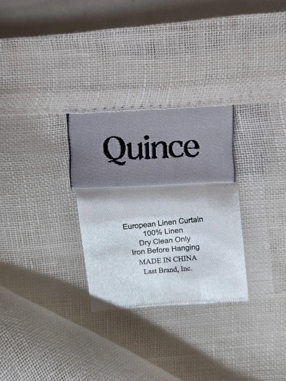 QUINCE Set Of 4 48x96 European Linen Sheer Curtains White 0308